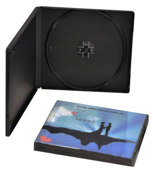 10mm Single PP short DVD case (Black)